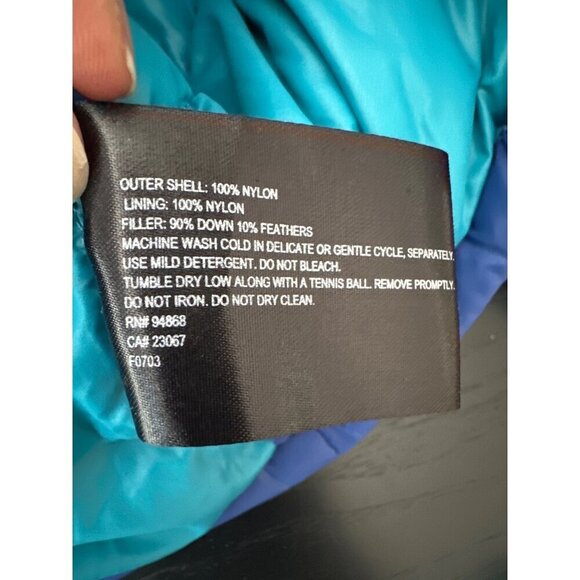 Bernardo Goose Down Jacket Women’s M Blue Nylon Quilted Lightweight Outerwear - Picture 5 of 6